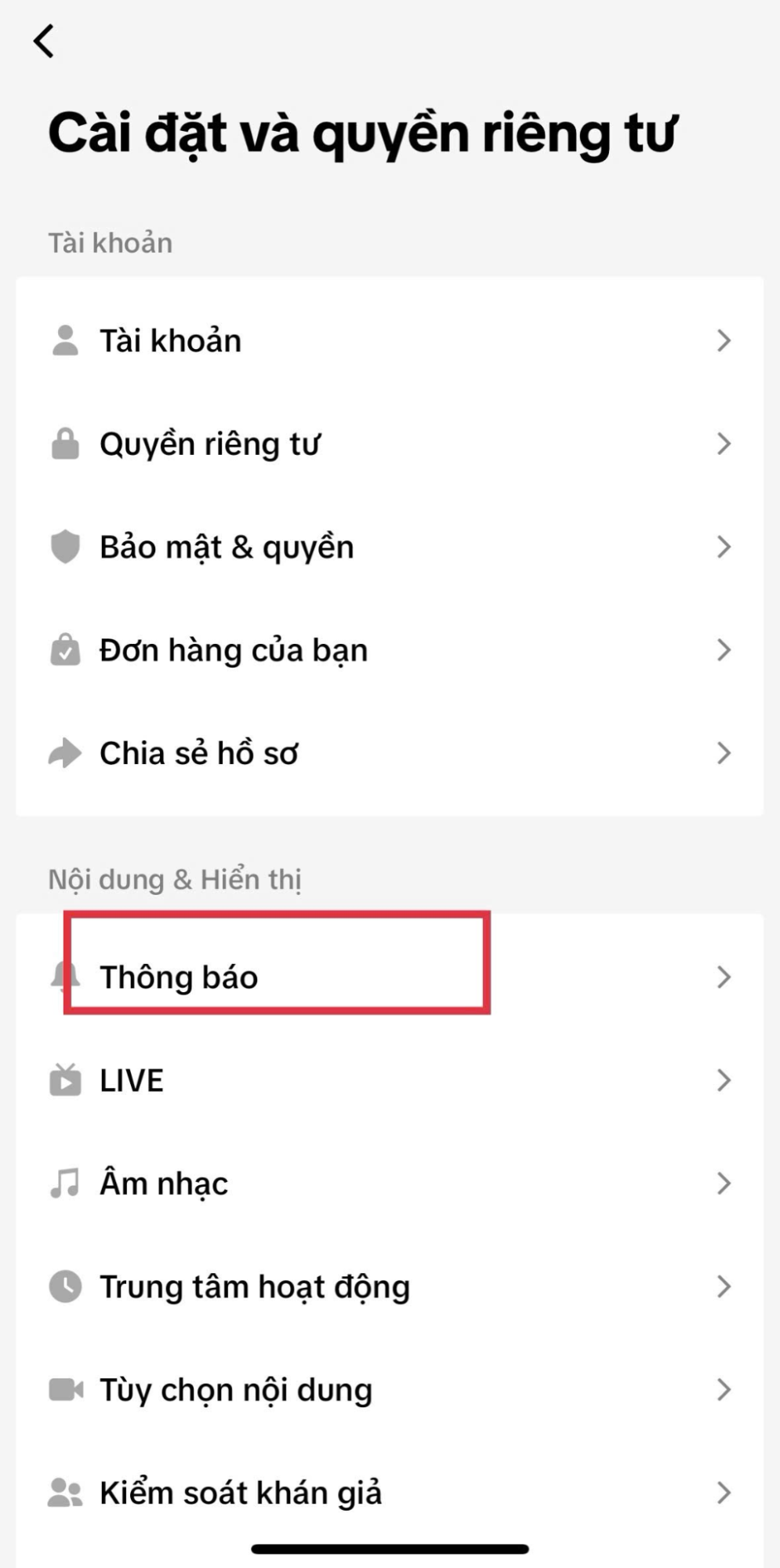 tiktok-khong-hien-thong-bao-nguyen-nhan-va-cach-xu-ly